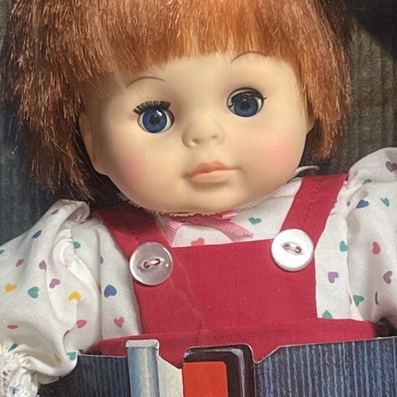Vintage 1987 Eugene Doll Ginger Blue Sleppy Eyes Little Dolly On Board 11" - Picture 4 of 16
